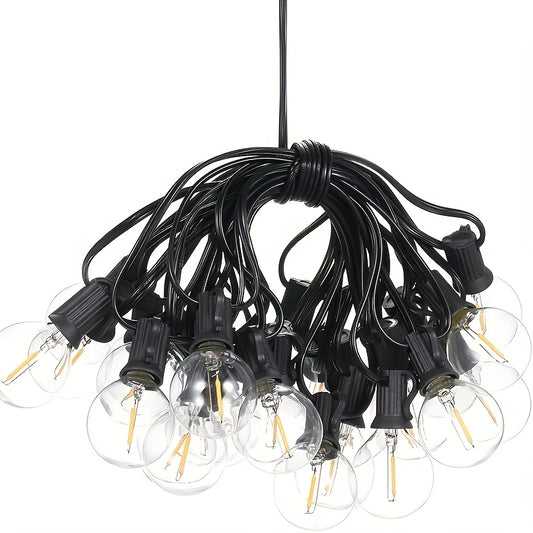 Jinghuai 58ft Solar String Lights Outdoor with Remote, Dimmable Solar String Lights for Outside with 52 Shatterproof Bulbs, G40 LED Patio Lights String Solar Powered, Hanging Lights for Yard Decor, Halloween, Christmas Decora