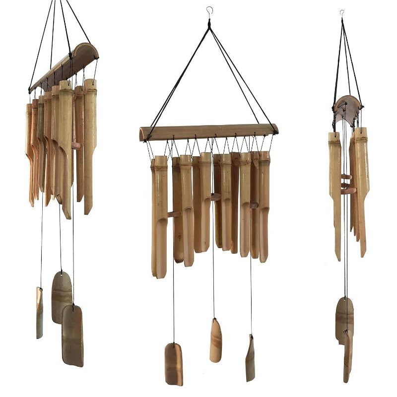 Handmade Large 34-Inch Wind Chimes with 12-Tube Double Row - Natural Soothing Sound Outdoor/ Wind- Musical Instrument, Garden & Patio Dcor, Durable Wind Chime Tower for Home,, Balcony (No Needed)