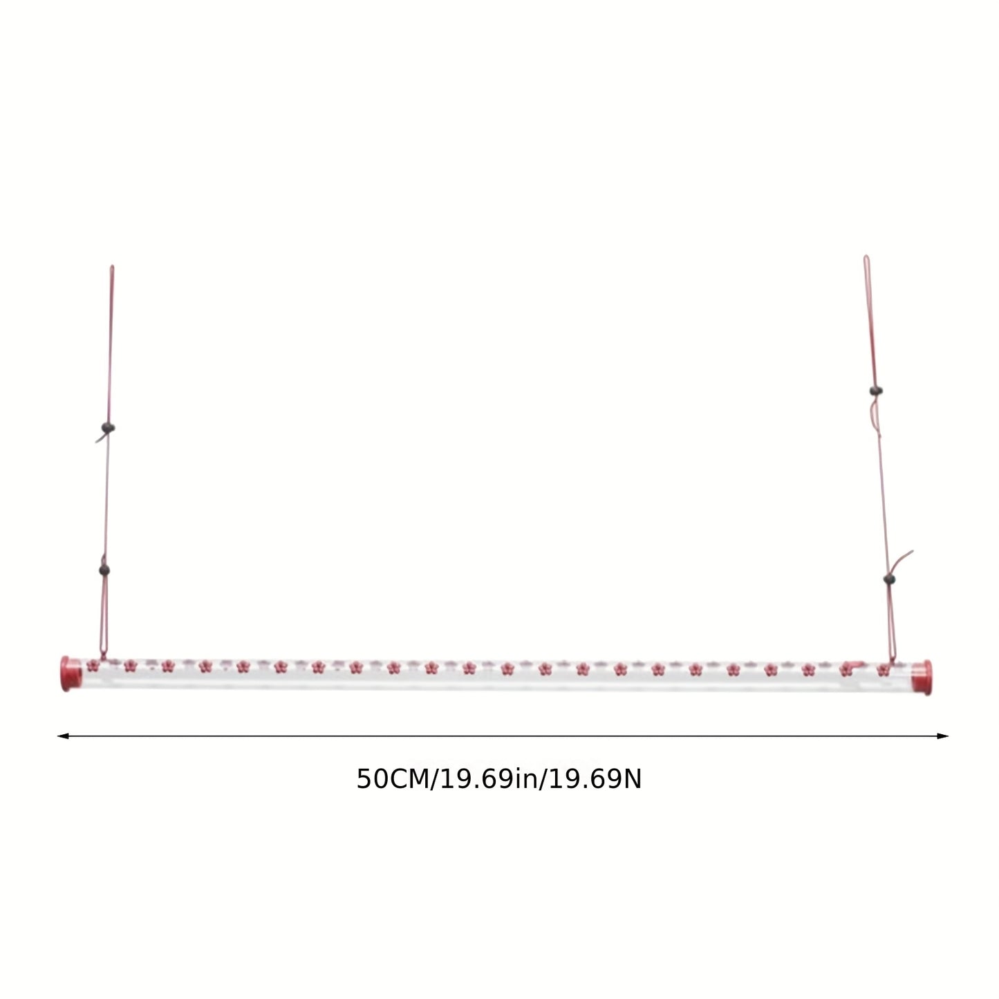 Hummingbird Feeder with Transparent Pipe & Easy-Fill Spill-Proof Design - Durable Plastic Outdoor Bird Feeder with Red Attraction, No Batteries/Electricity, Attracts Hummingbirds & Small Birds to Garden, Window, Patio - Safe