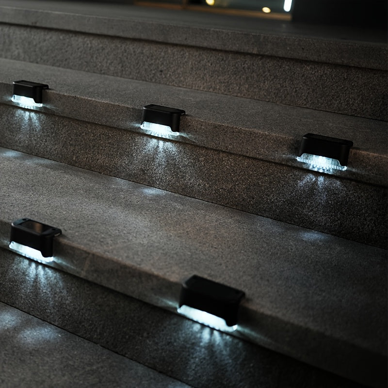 32/28/18pcs Set Of Solar Step Lights, Outdoor Step Lights, IP44 LED Solar Lights, Suitable for Outdoor Stairs, Steps, Fences, Terraces, Yards, Railings, Gardens, Backyards And Paths