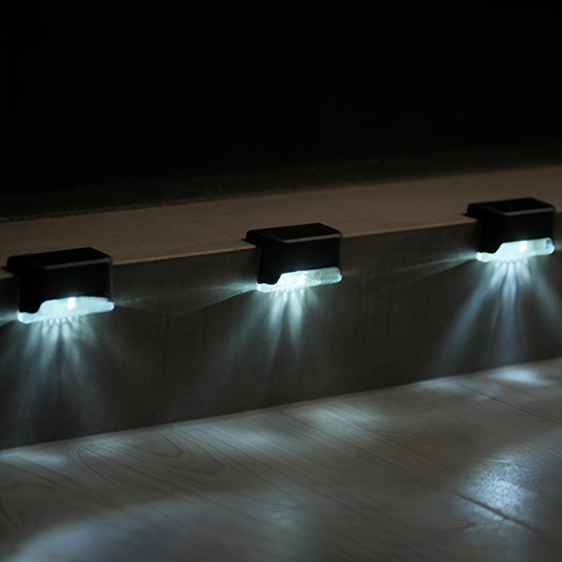 32/28/18pcs Set Of Solar Step Lights, Outdoor Step Lights, IP44 LED Solar Lights, Suitable for Outdoor Stairs, Steps, Fences, Terraces, Yards, Railings, Gardens, Backyards And Paths