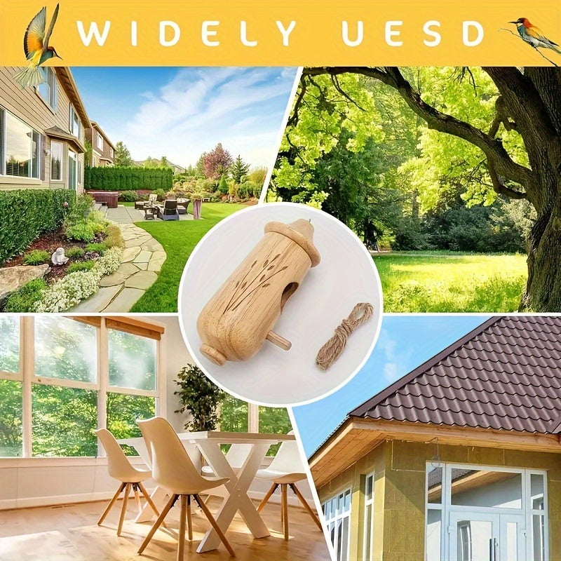 3pcs Natural Wooden Hummingbird House, Outdoor Garden Hummingbird Nest, Bird Feeder - Ideal for Outdoor Hanging, Gardening Gifts Home Decor - Perfect Gift for Bird Lovers