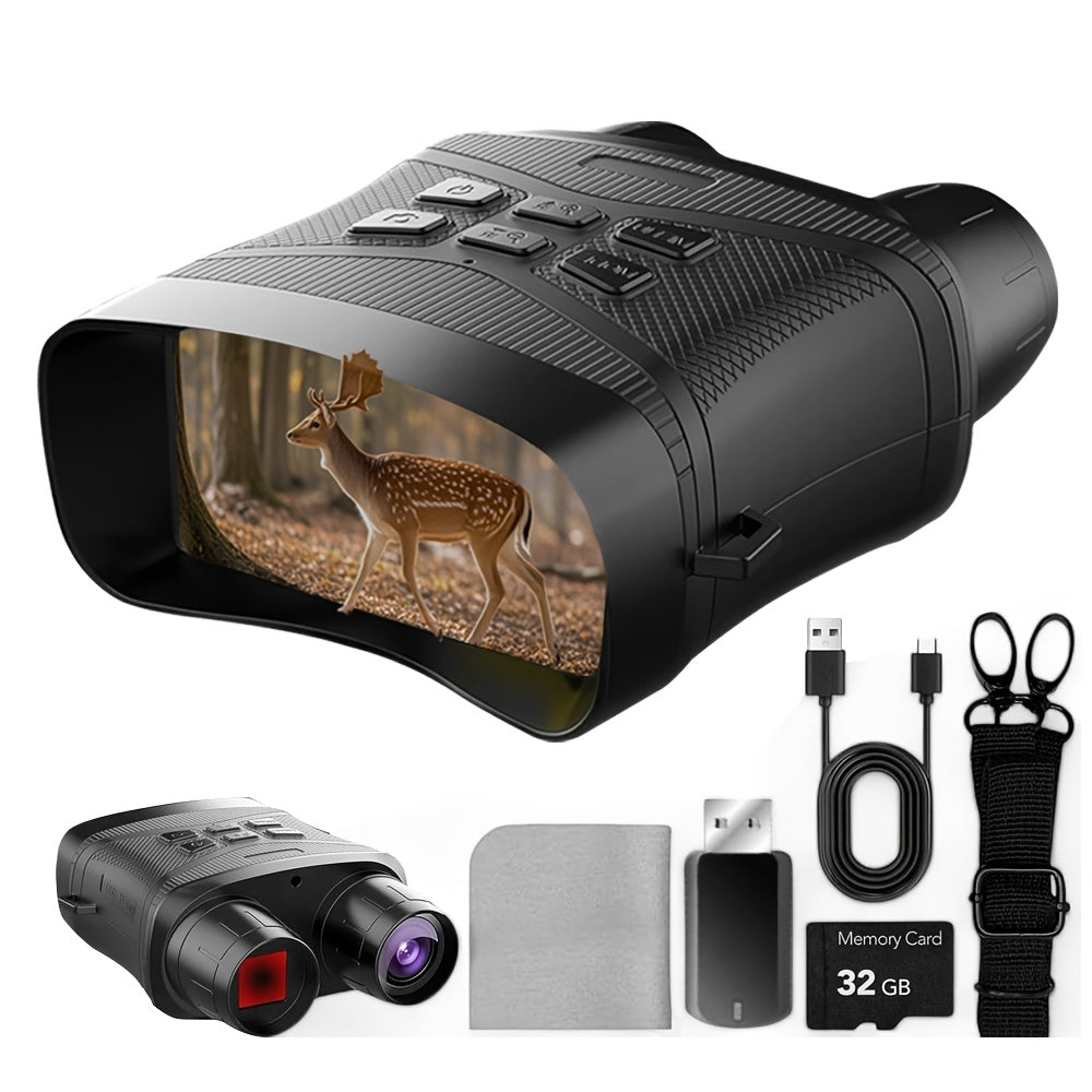 4K Night Vision Goggles for Adults Digital Infrared Binoculars with 3 Inch Screen 36MP Photo 5X Zoom 7 Level IR Rechargeable for Hunting Wildlife and Security