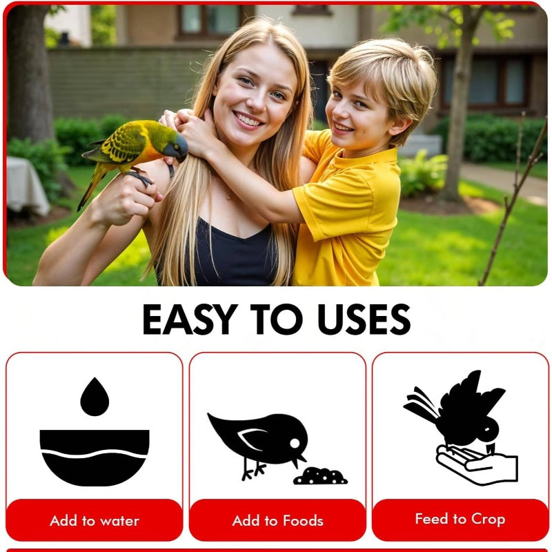 4fl.oz Calcium Plus Bird Vitamins & Mineral Supplement - Liquid/Drop Formula for Eggshell Strength, Healthy Growth, Breeding & Wellness - Calcium-Rich Diet for Parrots, Lovebirds, Finches, Sparrows, Budgies, Cockatiels